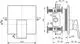 Brausearmatur in einem technischen Diagramm, dargestellt von Ideal Standard, mit verschiedenen Maßen und Anschlüssen für die Montage, ohne spezifische Produktbezeichnung.